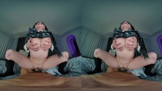 VR Cosplay X - Busty Teen Sage Pillar As WEDNESDAY Wants Pussy And Mouth Full Of Hard Cock VR Porn