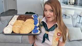 Motivated Teasing Girl Scout Cookie Girl Fucks Big Dick