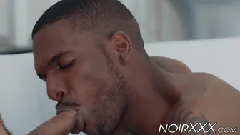 Young black guys kiss and prepare for passionate anal sex