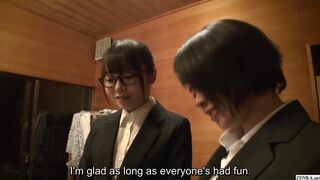 Japanese female employees take part in a cheating wives orgy
