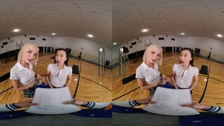 Naughty college orgy with 5 horny cheerleaders VR Porn