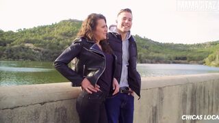 Verona Sky Takes A Huge Fat Cock Deep In Her Tight Pussy By The Lake In Public