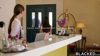 BLACKED BBC-hungry Kaisa & Eveline seduce hotel employee