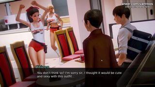 [Gameplay] Waifu Academy | Beautiful 18yo Petite Slim Teen Shows Off Her Perfect A...