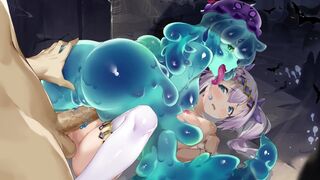 [Gameplay] Sex With Slime Girl and Princess [2D Hentai Game, 4K, 60FPS, Uncensored]
