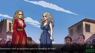 [Gameplay] Game of whores ep 24 Dany, Sansa e Cersei Cavalgando com Dildo