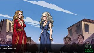[Gameplay] Game of whores ep 24 Dany, Sansa e Cersei Cavalgando com Dildo