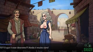 [Gameplay] Game of whores ep 25 Novo show Daenerys siririca no Palco