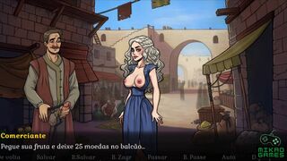[Gameplay] Game of whores ep 25 Novo show Daenerys siririca no Palco