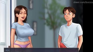 [Gameplay] My stepsister with big tits caught me when I spied on my masturbating m...