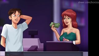 [Gameplay] My big dick destroys condom of this cartoon redhead slut. She was shock...