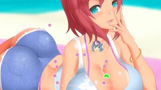 [Gameplay] Oppai Muse [ Hentai Games PornPlay ] Ep.1 Undressing a redhead on the b...