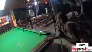 Amateur Thai teen playing with BFs balls