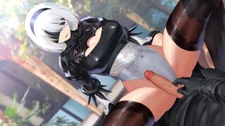 [Gameplay] Consome2021 2b and 9s's secret love witho ut eye mask