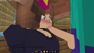 [Gameplay] Minecraft Jenny Getting doggy Fuck in her Whore House