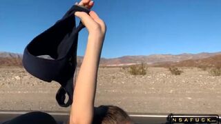 Public Stepsister Sex in the Convertible