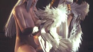 [Gameplay] Genshin Impact Hentai - Ninnguang Futanari x Ninnguang and Signiora