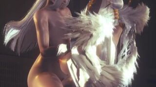 [Gameplay] Genshin Impact Hentai - Ninnguang Futanari x Ninnguang and Signiora