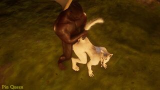 [Gameplay] White she-wolf moans again from hunter's big black cock Wild Life