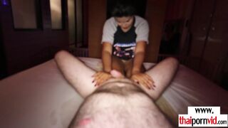 Thai massage slut fucking a small cock