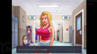 [Gameplay] Young nerd accidentally hits on bigtits blonde cheerleader in a college...