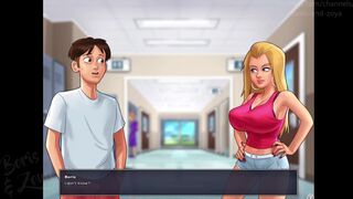 [Gameplay] Young nerd accidentally hits on bigtits blonde cheerleader in a college...