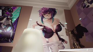 [Gameplay] 3D Hentai Streamer Girl | Project Melody | Blowjob from a beautiful ani...