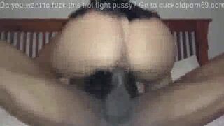 cuckold - wife fuck. She destroys this dude’s Big Black Cock