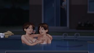 [Gameplay] Summertime Saga: Hot Cougar MILF's Got Caught Naked In The Pool Ep.186