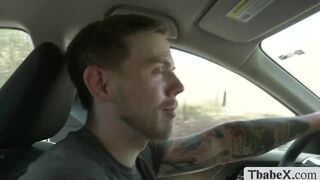 Ts hitchhiker gets a ride and anal sex