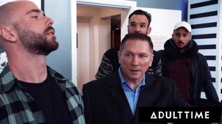 ADULT TIME - Whitney Wright Receives MASSIVE BUKKAKE FACIAL During Accidental Airport Gangbang!