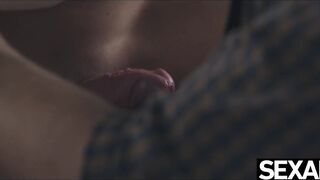 Sexy Brunette's Big Natural Tits Jiggle as she Sucks and Fucks