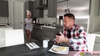 Busty MILF gets anal fuck for breakfast