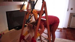 Amateur Milf Maid Stuck In Ladder Big Butt Banged