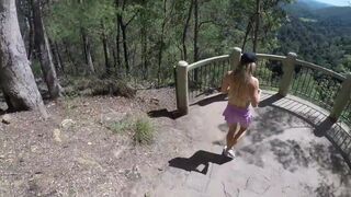 Fit Hot Blonde In Public Forest Trail Real Sex