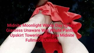 Mov The lady in Red Midnite Moonlight Windy Day Upskirt Giantess Unaware Wet Whute Panties Upskirt Towering over you Midnite Fullmoon Outside