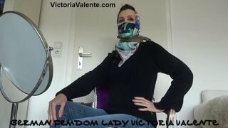 Clips 4 Sale - Silk cloth mask and headscarf with turtleneck sweater and jeans
