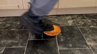 Pizza Crush with platform boots
