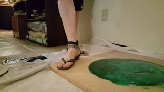 Clips 4 Sale - Monster Stuck in Leather Sandals