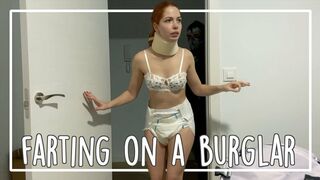 Clips 4 Sale - FARTING ON A BURGLAR this home intruder didn't expect my loose farts, diaper and neck brace by Kitty Stepsis