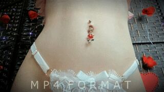 Clips 4 Sale - Rose Dangle Ring Belly Button Fingering (HD) MP4