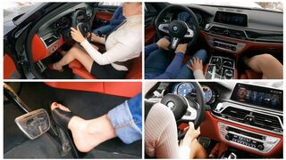 Clips 4 Sale - Sexy girls punish BMW M760Li (650 hp) with brutal revving