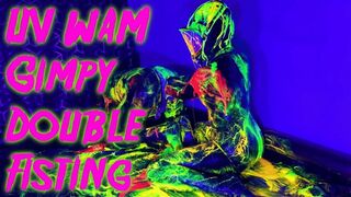 UV Wet and Messy Gimpy Double Fisting 4K with Patricia @mazmorbidfetish #fisting