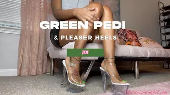Clips 4 Sale - Green Pedi And Pleaser Heels JOI