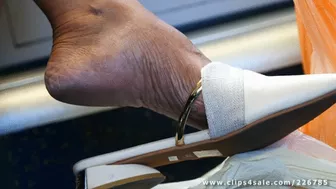 Clips 4 Sale - Candid Business Woman Dangling Elegant Slippers, Shoe Fetish - 4K UHD