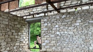 Clips 4 Sale - Teen Boy Get Hard his 23 cm Cock in the abandoned building (RISKY)