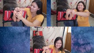 Clips 4 Sale - Sian is tickled in the stocks