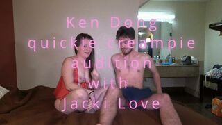 Ken Dong's quickie creampie audition (1080p)