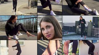 Clips 4 Sale - Mirna Bad Sprain While Jogging One Shoe Hopping (in HD 1920X1080)