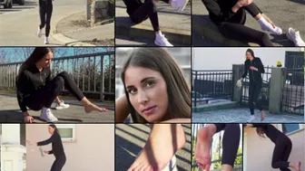 Clips 4 Sale - Mirna Bad Sprain While Jogging One Shoe Hopping (in HD 1920X1080)